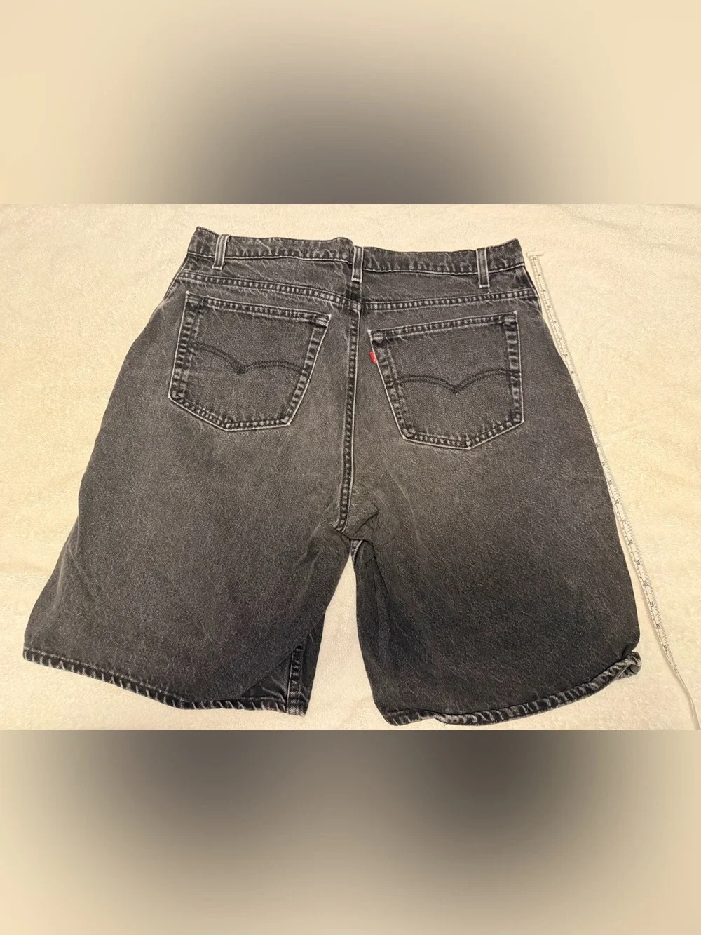 Levi's 560 Black Men's Denim Jean Shorts Jorts